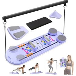 Sealed/New Pilates Board, 6 in 1 Pilates Reformer Sets, Foldable Portable Abdominal Board, Pilate Sliding Board Core Exercise Pilates Equipment