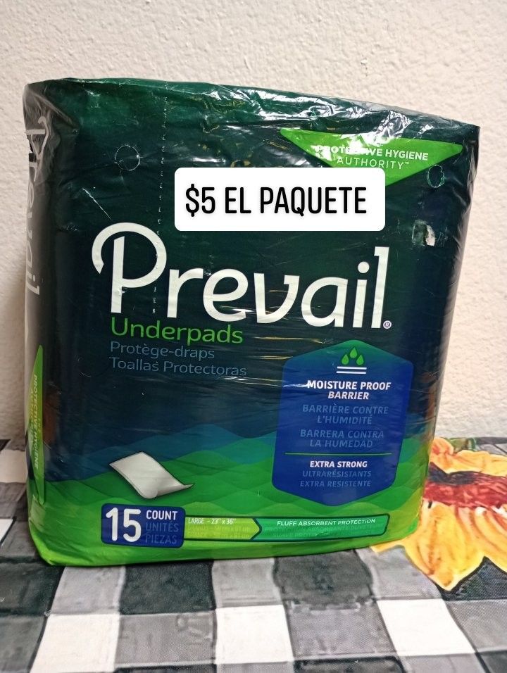 Paquete de Underpads contiene 15