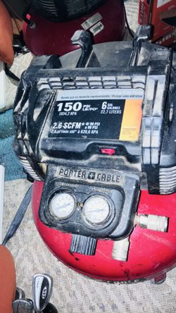 Air compressor six gallon porter cable dewalt