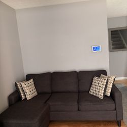 Blue Sectional Sleeper Sofa with Chaise – Excellent Condition