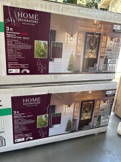 3 ft Grand Duchess Twinkling Balsam Fir LED Pre-Lit ChristmasTrees - Set of 2