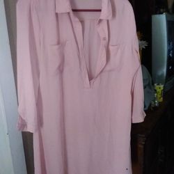 Pink See Thru Dress Size Med