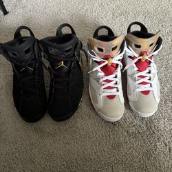 Jordan 6 HARE And Jordan 6 DMP Both 9.5