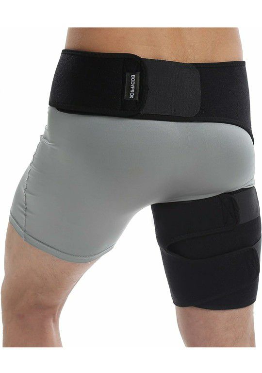 Groin Wrap, Adjustable Support for Hip, Groin, Hamstring, Thigh, and Sciatic Nerve Pain Relief

