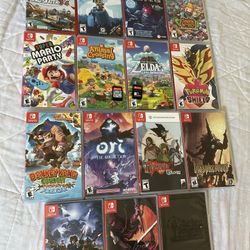 Nintendo Switch Game Lot Bundle Animal Crossing Legend Of Zelda Super Mario Party Pokemon legends