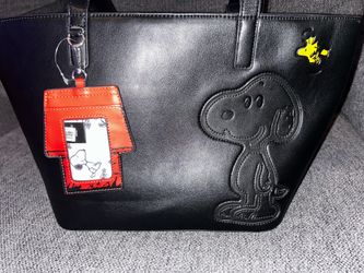 Peanuts Snoopy & Woodstock Tote Bag with Bag Charm - BoxLunch Exclusive