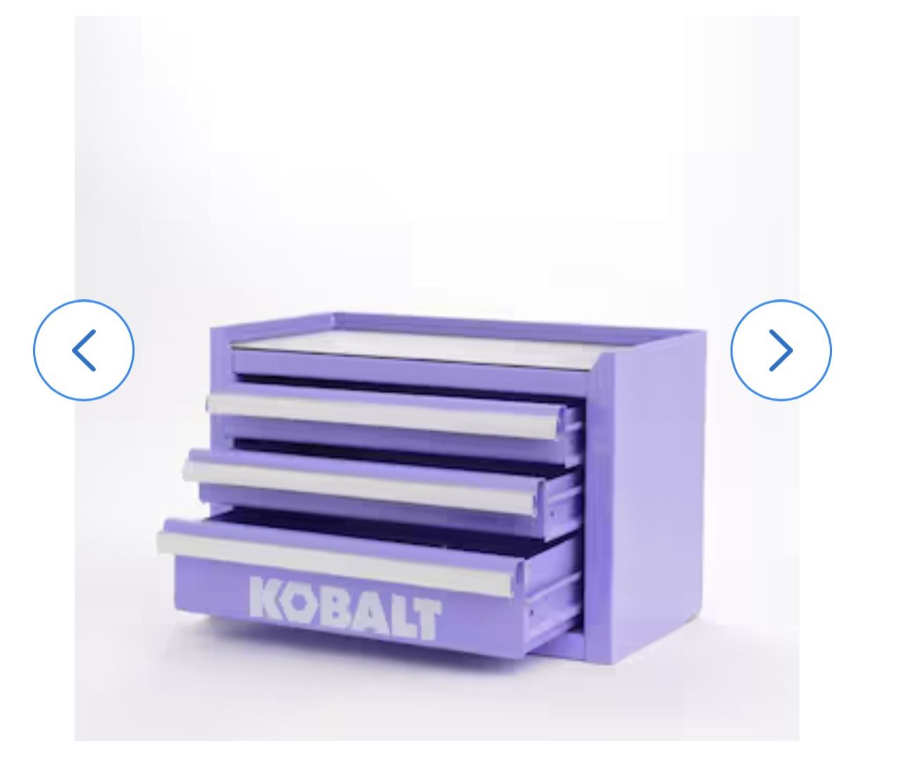 Lavender Three Drawer Mini Kobalt Tool Chest