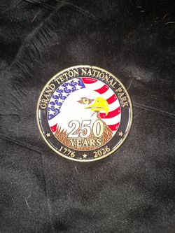 Grand Teton National Park 250 year anniversary medallion