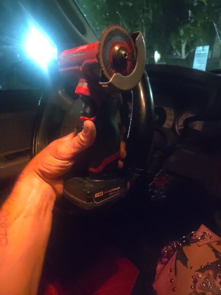 Milwaukee fuel.
M twelve red lithium x c four point zero