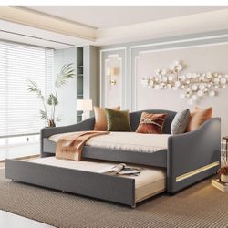 Full Size Day Bed With Trundle & LED light $175/OBO