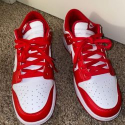 WHITE AND RED DUNKS! Side 8.5