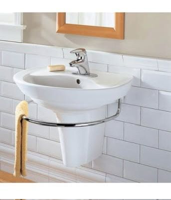 American Standard 0268.888.020 Ravenna Wall-Mount Pedestal Sink