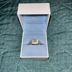 Newshe Jewellery Wedding Rings for Women Princess Engagement Ring Sets 925 Sterling Silver 1.7Ct Cross Cz Size 5