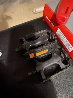 Mountain bike pedals. Located in Roslyn, Long Island.