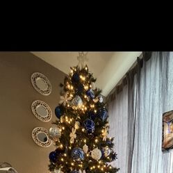 Christmas Tree 7.5 Inch Including Decorations some Lights Might Don’t Go On But I’ll Get You Extra New Lights We Used 2 Years 