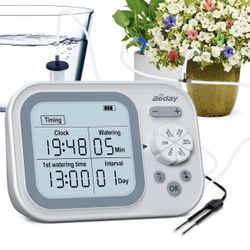 Automatic Plant Waterer Indoor Self Watering System for 15 Potted Plants, Auto Drip Irrigation Kit Programmable Water Timer with Smart Humidity Detect