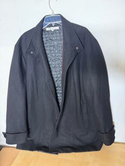 Kenneth Cole Men's Black Wool Coat XXL