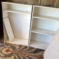 4 Foot White Laminate Shelves With Pegs