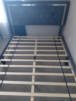 Queen Size Bed Frame and Bed Box.  Both for $100