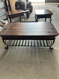 Wood / Metal Coffee and End Tables