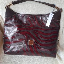 dooney and bourke large sac bag bordeaux leather