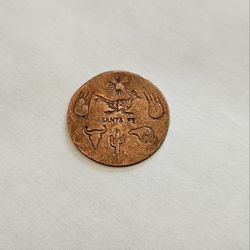 Vintage Navajo Sante Fe New Mexico Vintage Navajo Sante Fe Copper Etched Round