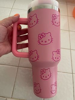 Hello Kitty Pink Stainless Steel Tumbler with Handle