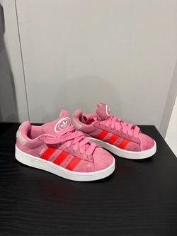Adidas Campus Sneakers Pink Suede Red Stripes women us4