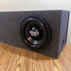 New 12” Kong Audio 3000w Max Power Subwoofer + New Slot Port Enclosure 
