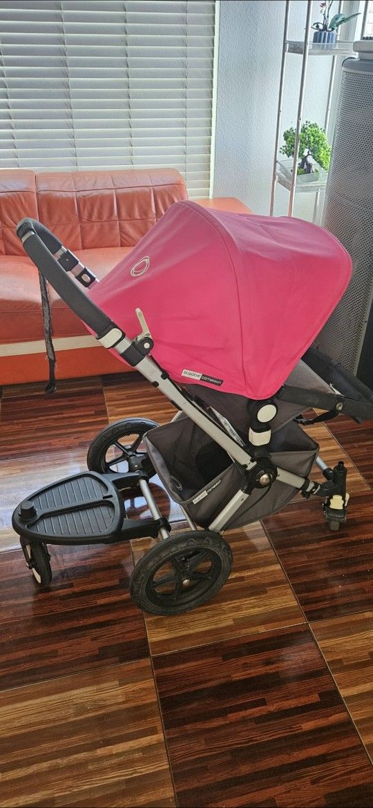 Bugaboo Stroller And Piggyback Color Pink