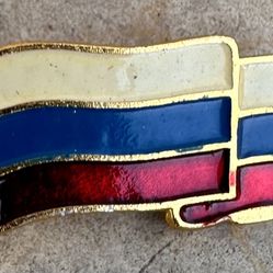 Vintage-style enameled lapel pin