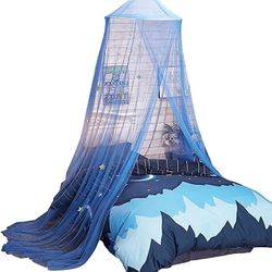 NEW Bed Canopy Mosquito Net for Kids Bed Conical Curtains Kids Play Tent with Stars for Boys and Girls