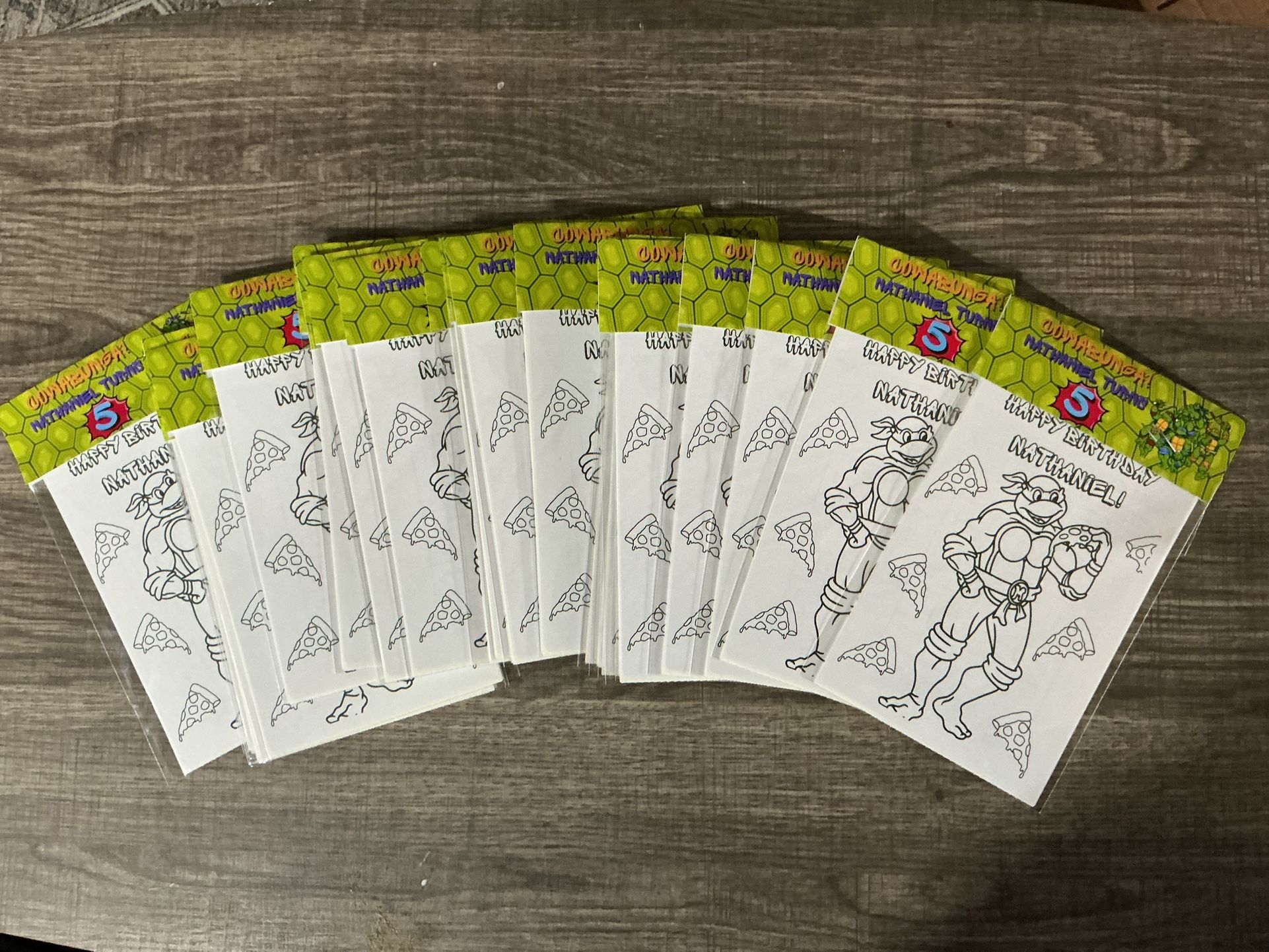 TMNT Birthday Favor Coloring Packs