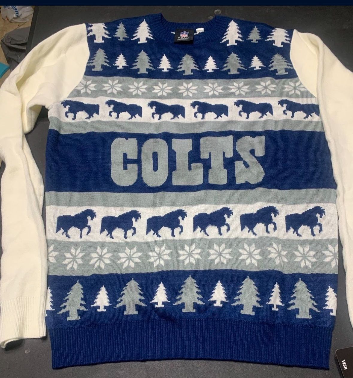 Indianapolis Colts Sweater. New Medium