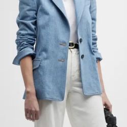 NWT FRAME The Femme Denim Blazer Women’s Size 0