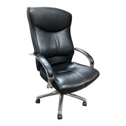 Black High Back Executive Office Chair Rolling Swivel