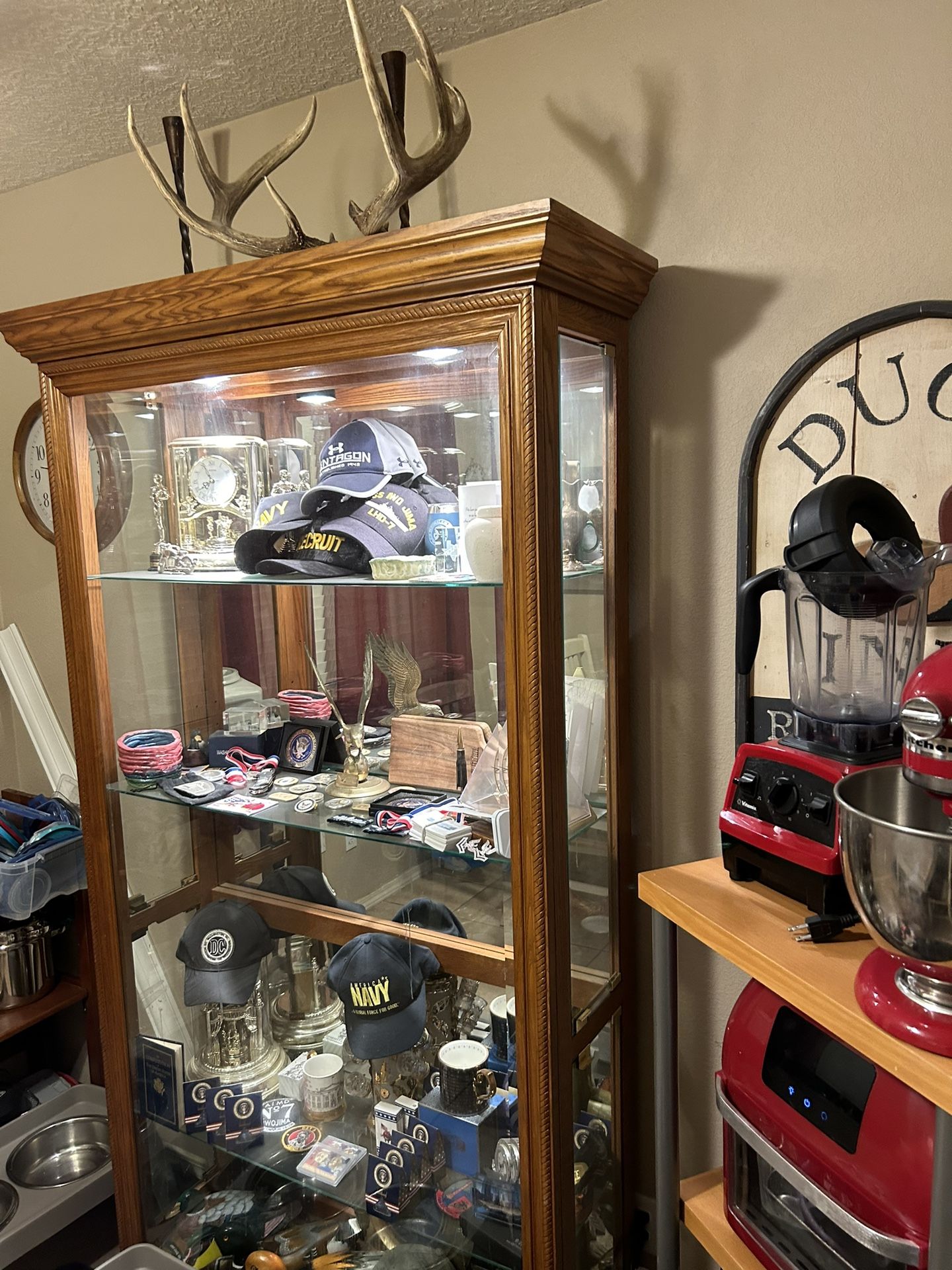 Wood And Glass Curio Cabinet 