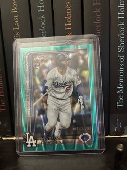 2025 Topps Chrome Update Dalton Rushing RC Green Auto 147/299 Dodgers