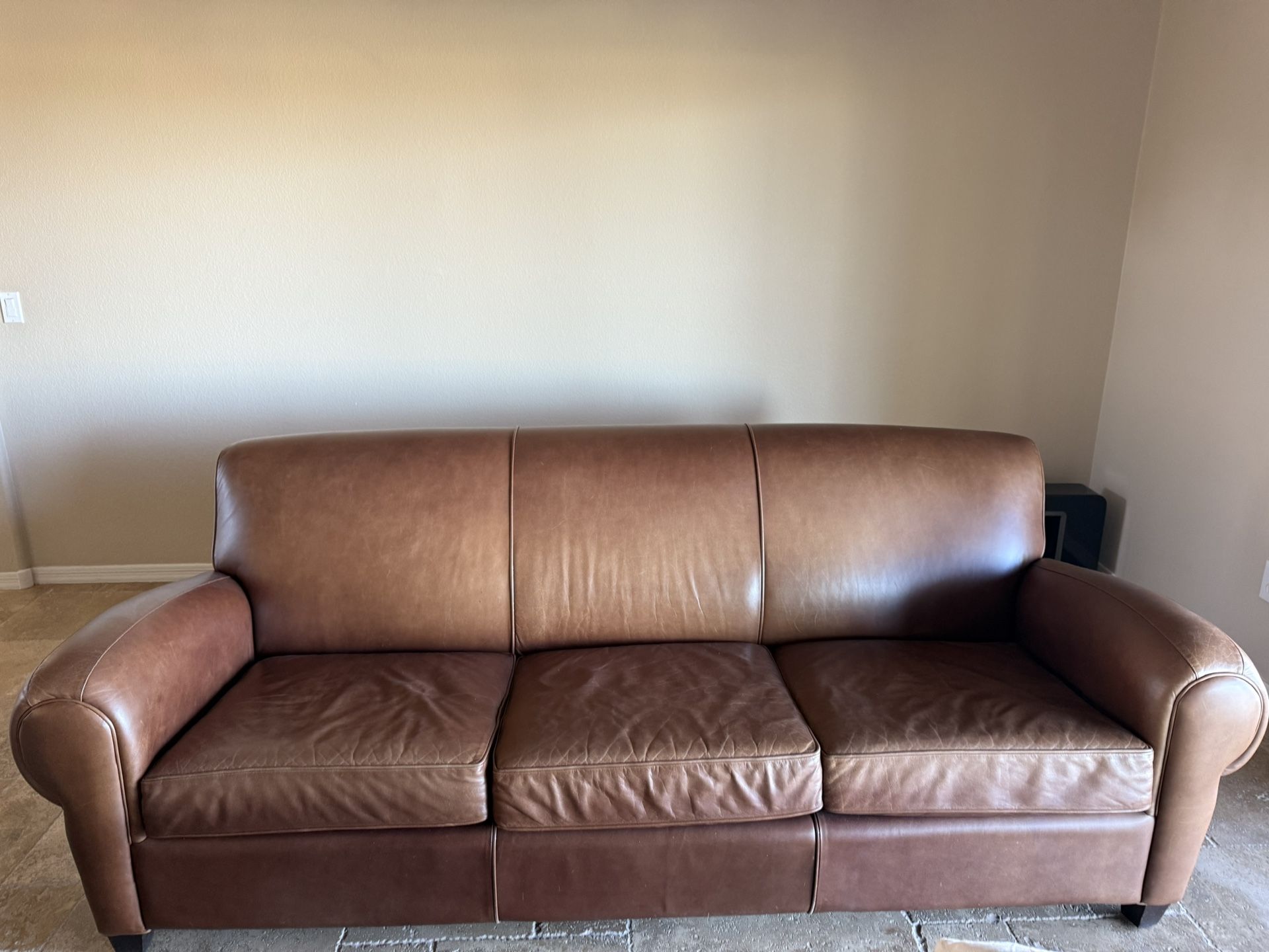 Pottery Barn Leather Sofa