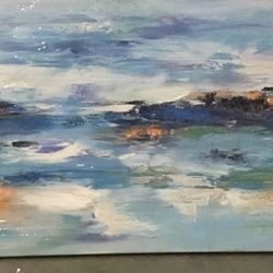 Blue Abstract Wall Canvas 