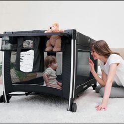 Pamo Babe 4-in-1 Portable Baby Playard with Bassinet & Changing Table