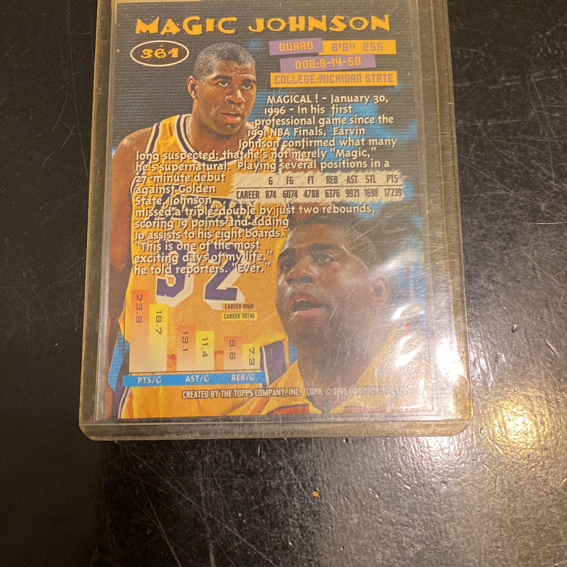 Magic Johnson Baseball Card