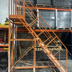 2 9 Step Warehouse Rolling Ladders 