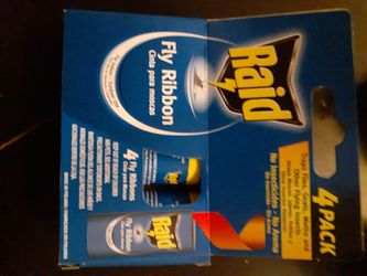 Raid Fly strips 4pack new in box and fly swatter package deal