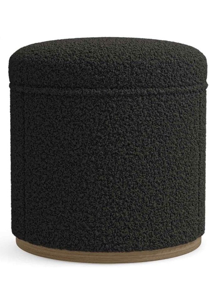 Round Ottoman with Storage, Small Ottoman Foot Rest.