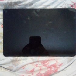 It's A Black Tablet And The Brand Is Samsung 