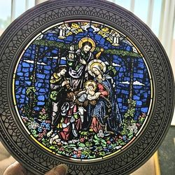 Stained Glass Nativity Of Love Collector Plate