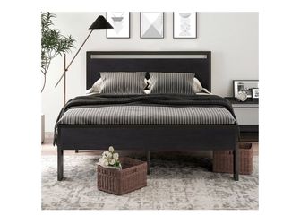Queen Platform Bed Frame – Black – $50
