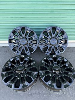 Chevy Silverado 2(contact info removed) 22” OEM Gloss Black Wheels Rims