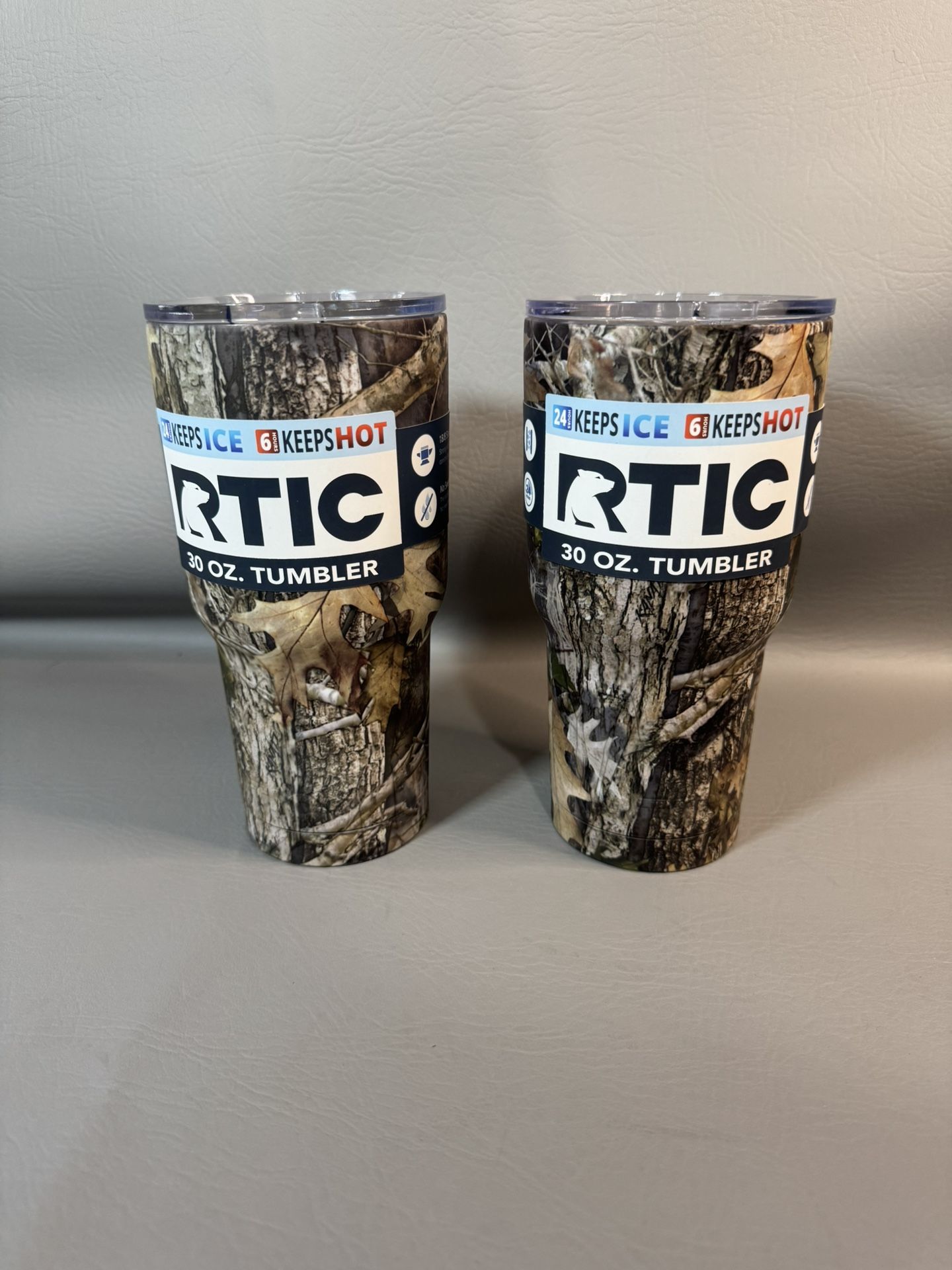 NEW! RTIC 30oz Tumblers Camo Stainless Steel. Discontinued Design. Set Of 2 The RTIC 30oz Tumbler in a camo stainless steel design features a camoufl